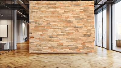 Stacked stone wall background horizontal Wall mural