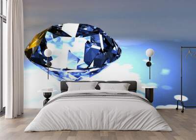 Classic diamond 3D render Wall mural