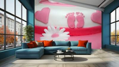 Pink babay cake Wall mural