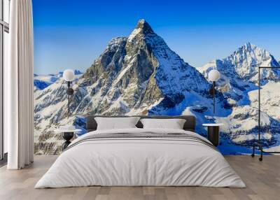 Matterhorn, Swiss Alps - panorama Wall mural