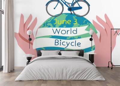 World Bicycle Day is celebrated every year on 2 June.
 Wall mural