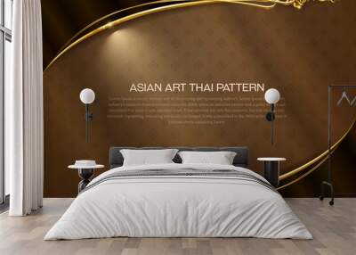 Asian pattern background Thai art  frame border Wall mural