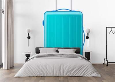 Blue suitcase, on a white background. Vector icon. Wall mural