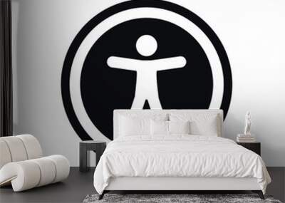 Accessibility Icon, universal accessibility sign Wall mural