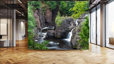 Copper Falls in Copper Falls State Park, Wisconsin, Long Exposure Wall mural