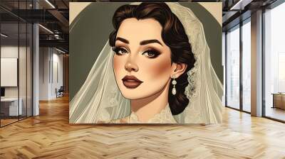 wedding makeup Wall mural