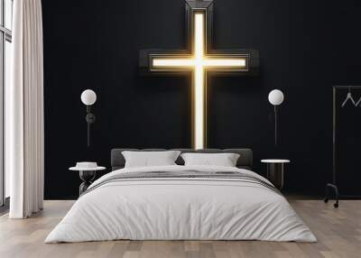 Christian Cross on isolated background Wall mural