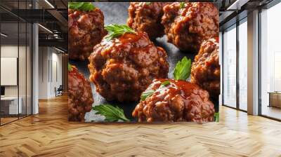 Homemade Savory Meatballs Wall mural