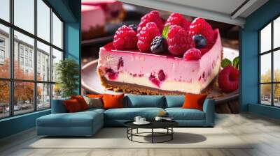 Raspberry Cake Wall mural