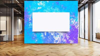 medium frame card template Watercolor Splash A white blank card on a colorful background album, invitation for birthday scrapbook or paper design Wall mural