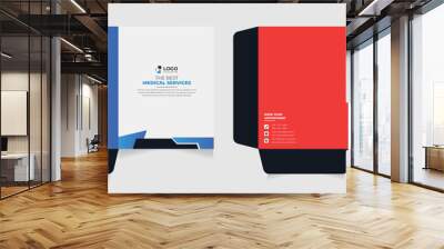 Modern abstract business presentation folder map template Wall mural