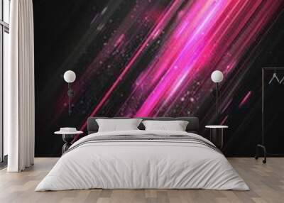 Abstract digital design with bright colors and dynamic shapes. Wall mural