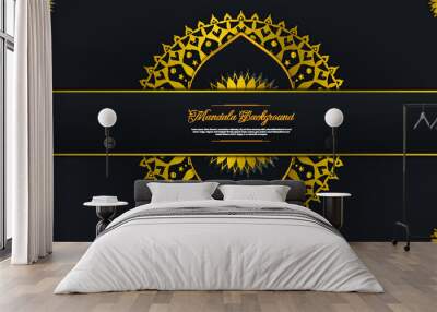 beautiful elegant gold mandala background for design Wall mural