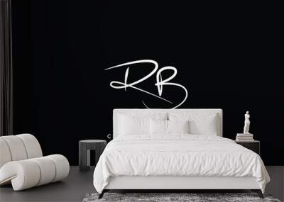 BR, RB, B, R Abstract Letters Logo Monogram Wall mural