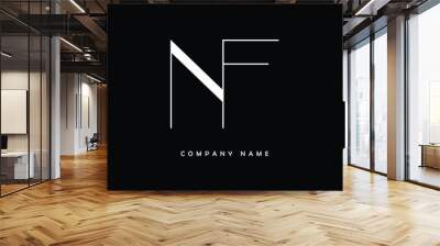 NF, FN, N, F Abstract Letters Logo Monogram Wall mural