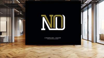 NO, ON, N, O Abstract Letters Logo Monogram Wall mural