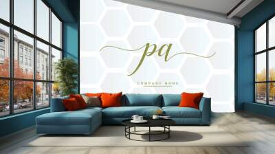 PA, AP, P, A Abstract Letters Logo Monogram Wall mural