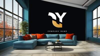 SY, YS, S, Y Abstract Letters Logo Monogram Wall mural