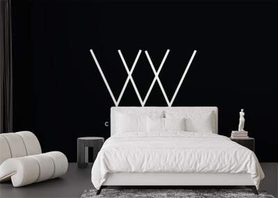 WW, WW Abstract Letters Logo Monogram Wall mural