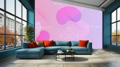 Liquid Purple Background. Bright Gradient Shapes Wall mural