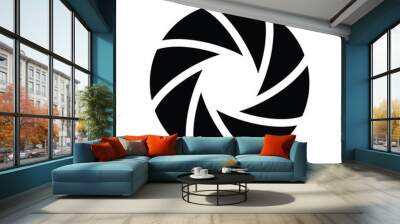 Camera shutter icon. aperture symbol, Camera shutter on transparent background. Camera shutter PNG Wall mural