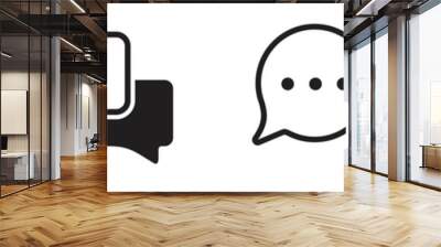 chat message icon set, Chat speech bubble, Social media message. Vector illustration Wall mural