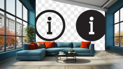 information icon, info sign, vector illustration Wall mural