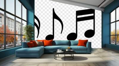 Music notes icon set, Music notes symbol, vector illustration Wall mural