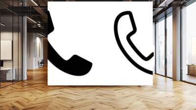 phone icon set, Telephone call sign, Contact us,  Vector illustration Wall mural