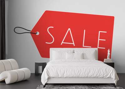 Sale Label Red Light Wall mural