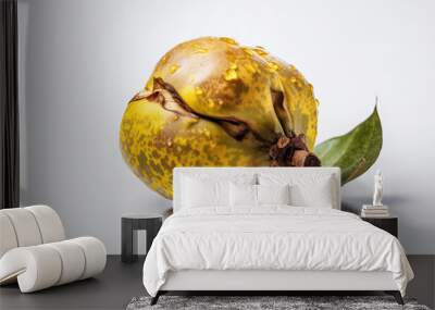 Eggfruits fruits on a white background, Generative AI Wall mural