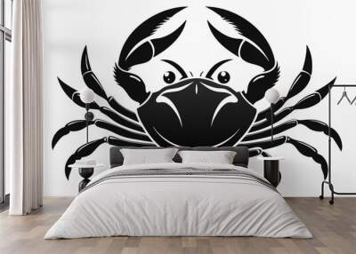 Crab Silhouette Vector art illustration Wall mural