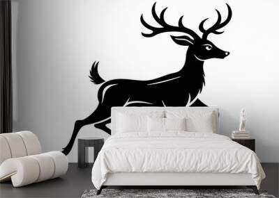 deer silhouette vector illustration Wall mural