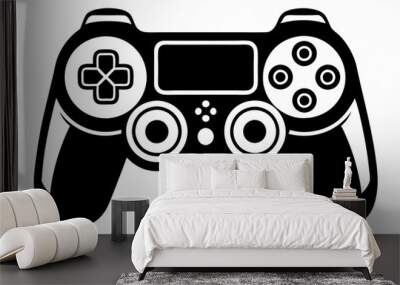 Joystick silhouette vector icon, Game controller art illustration Wall mural