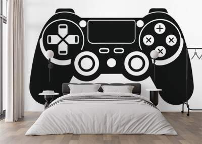 Joystick silhouette vector icon, Game controller art illustration Wall mural