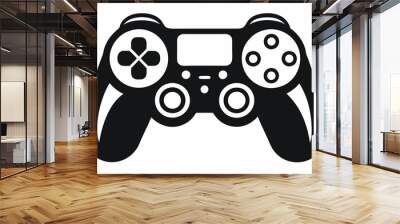 Joystick silhouette vector icon, Game controller art illustration Wall mural