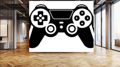 Joystick silhouette vector icon, Game controller art illustration Wall mural