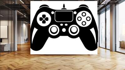 Joystick silhouette vector icon, Game controller art illustration Wall mural