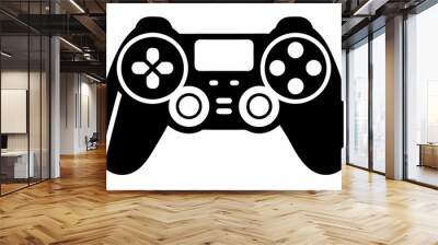 Joystick silhouette vector icon, Game controller art illustration Wall mural