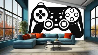 Joystick silhouette vector icon, Game controller art illustration Wall mural