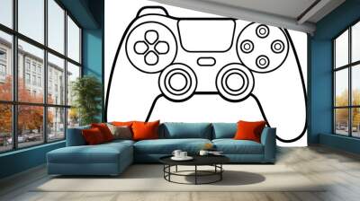 Joystick silhouette vector icon, Game controller art illustration Wall mural