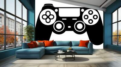 Joystick silhouette vector icon, Game controller art illustration Wall mural