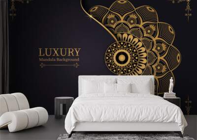 Luxury mandala background with golden arabesque pattern Arabic Islamic east style. Ramadan Style Decorative mandala. Mandala for print, poster, cover, brochure, flyer, banner Wall mural