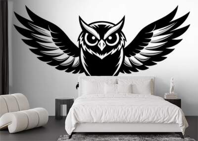 Owl silhouette vector illustration Wall mural