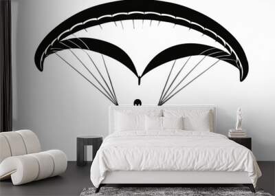 Paragliding silhouette vector illustration Wall mural