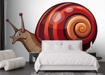 Snail vector color illustration Wall mural