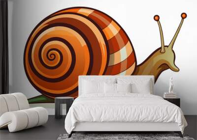 Snail vector color illustration Wall mural