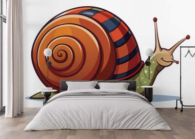 Snail vector color illustration Wall mural