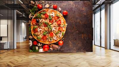 Composition with pizza Wall mural