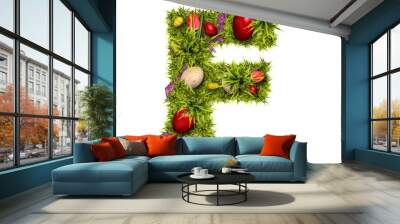 Easter holiday letter F Wall mural